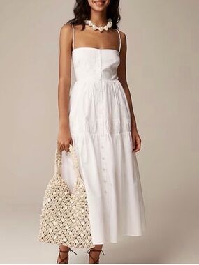 J. Crew A-line Midi Dress in Cotton Poplin